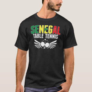 T-shirt Ping Pong Sénégal Soutenir le Tennis de Table Sé