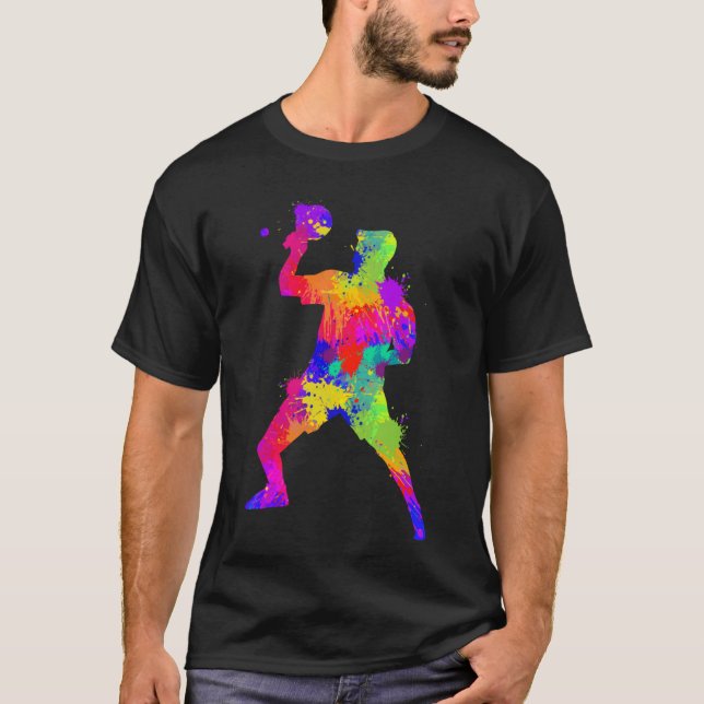 T-shirt Ping Pong Table Tennis Garçons Enfants Jeunes Homm (Devant)