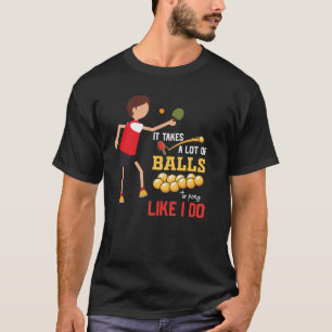 T-shirt Ping Pong Table Tennis prendre beaucoup de ballon