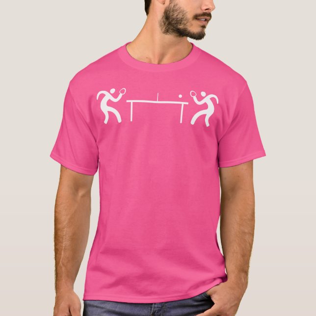 T-shirt Ping Pong Table Tennis Stick Figures Ping Pong Pla (Devant)