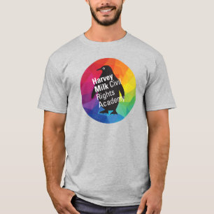 T-shirt Pingouin arc-en-ciel - Adulte régulier, gris