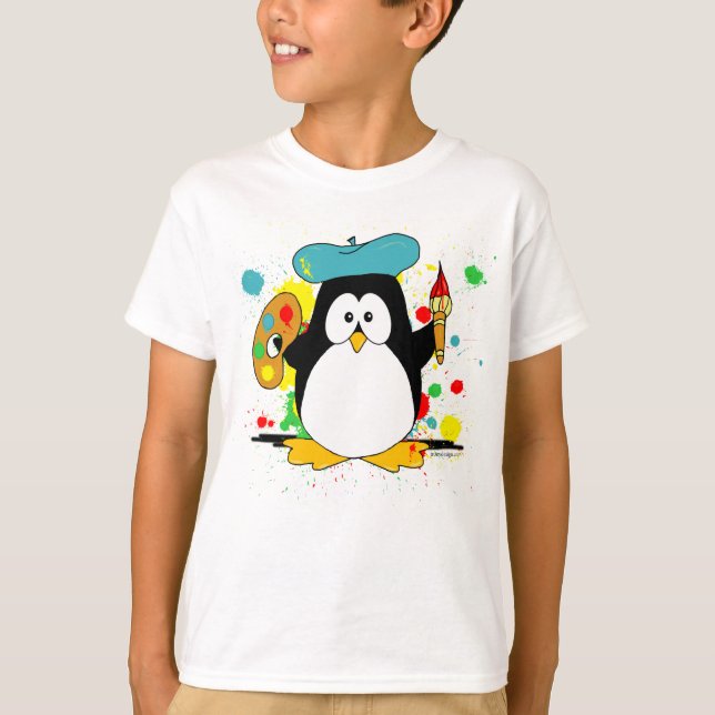 T-shirt Pingouin artistique (Devant)
