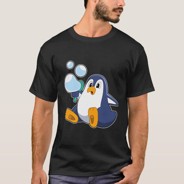 T-shirt Pingouin avec bulles de savon.PNG (Devant)