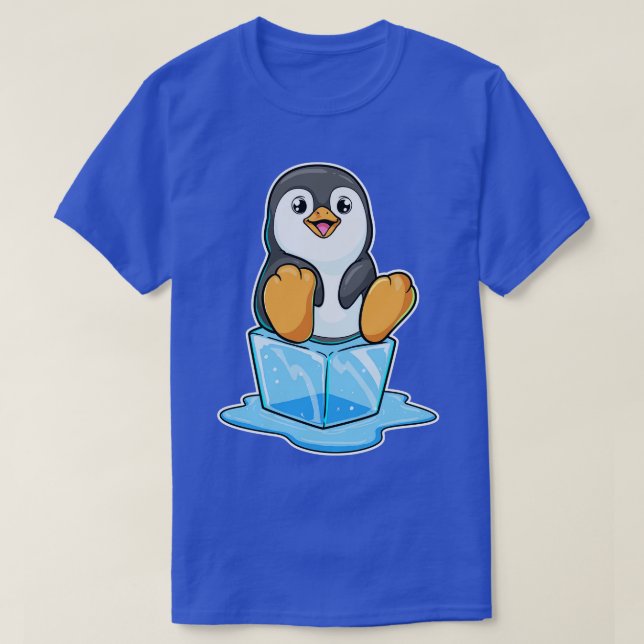 T-shirt Pingouin avec cubes de glace (Design devant)
