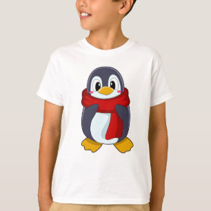 T-shirt Pingouin avec Écharpe