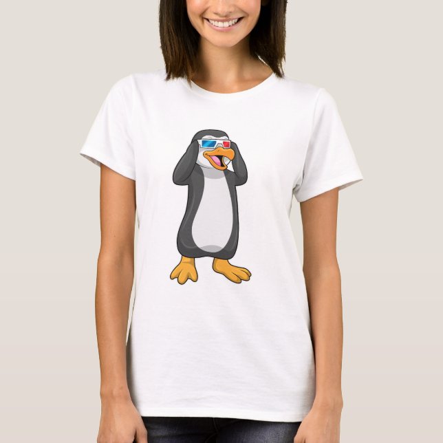 T-shirt Pingouin avec lunettes (Devant)