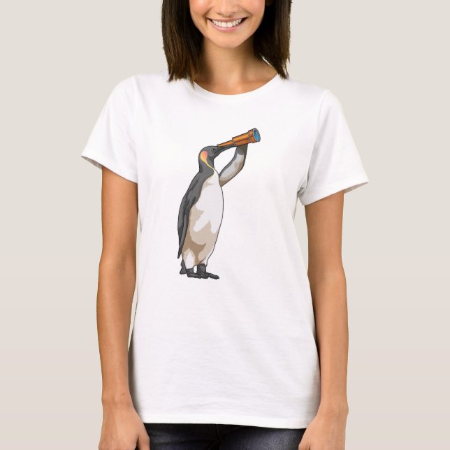 T-shirt Pingouin avec télescope (Devant)