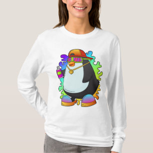T-shirt Pingouin comme peintre avec Spray