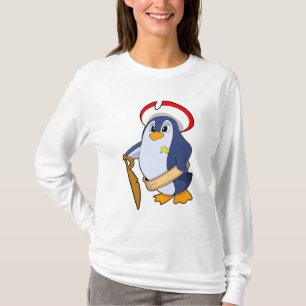 T-shirt Pingouin comme pirate avec Casquette