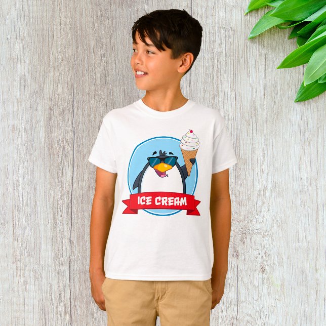 T-shirt Pingouin cool tenant de la crème glacée (Créateur téléchargé)