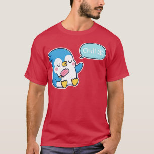 T-shirt Pingouin Cute Avec Popsicle Dit Chill