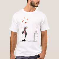 Pingouin dans l'amour avec le Pin de bowling