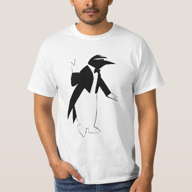 T-shirt Pingouin dans un smoking - cool comme hippie de (Devant)