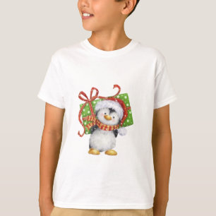 T-shirt Pingouin de Noël avec cadeau - Holiday Deco