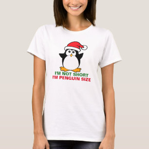 T-shirt Pingouin de Noël je ne suis pas court je suis