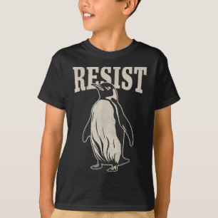 T-shirt Pingouin drôle Résiste aux pingouins Cool Résiste