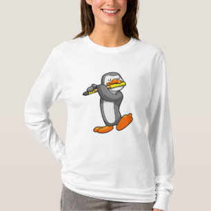 T-shirt Pingouin en musique avec Flûte