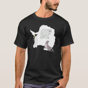 T-shirt Pingouin et phoque de l'ours polaire Antarctique