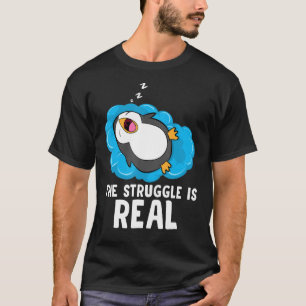 T-shirt Pingouin Fatigué La Lutte Est Véritable Pingouin L