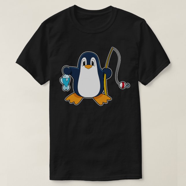 T-shirt Pingouin Fisher Poisson (Design devant)