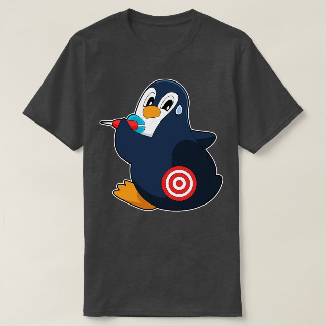T-shirt Pingouin fléchettes fléchettes (Design devant)