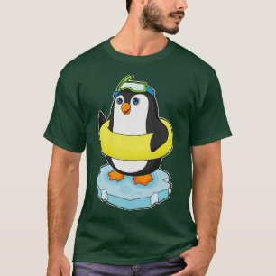 T-shirt Pingouin Flotte de glace Nage Lifebuoy