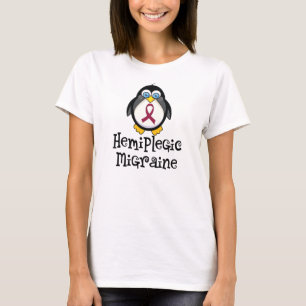 T-shirt Pingouin hémiplégique de conscience de migraine