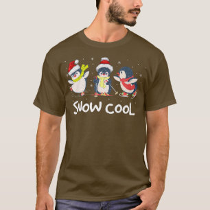 T-shirt Pingouin mignon Cool neige hiver Pingouin de Noël