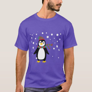 T-shirt Pingouin mignon dans la neige
