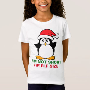T-Shirt Pingouin mignon de Noël je ne suis pas court je