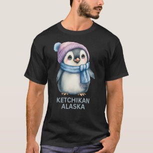 T-shirt Pingouin mignon Ketchikan Alaska pour enfants