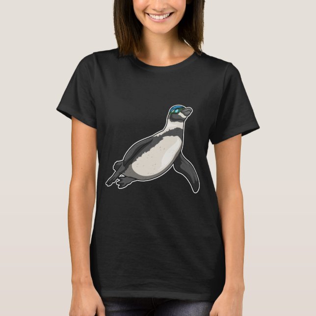 T-shirt Pingouin Pnager lunettes de natation (Devant)