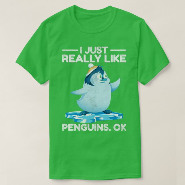 T-shirt Pingouin rétro animal mou (Design devant)