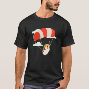 T-shirt Pingouin Skydiving Animal Bird mignon Sports Coupé