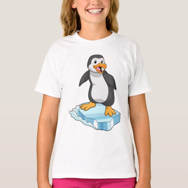 T-shirt Pingouin sur glace floc (Devant)