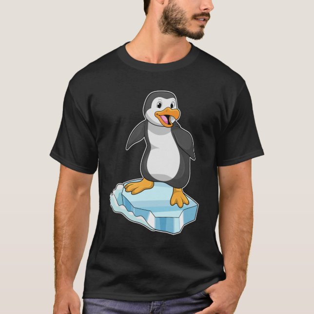 T-shirt Pingouin sur glace floc (Devant)