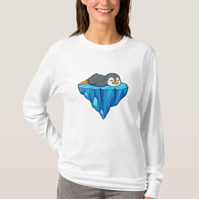 T-shirt Pingouin sur glace floc (Devant)