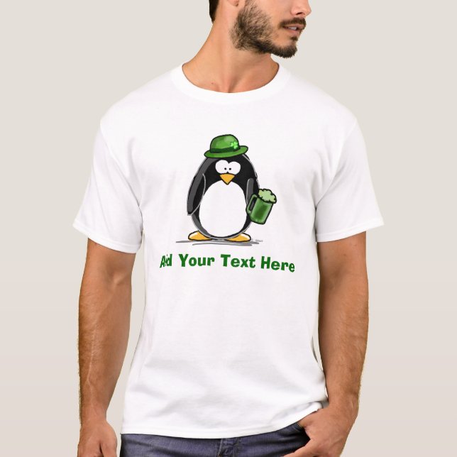 T-shirt Pingouin vert de bière (Devant)