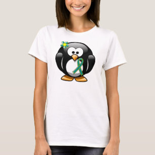 T-shirt Pingouin vert turquoise et citron vert