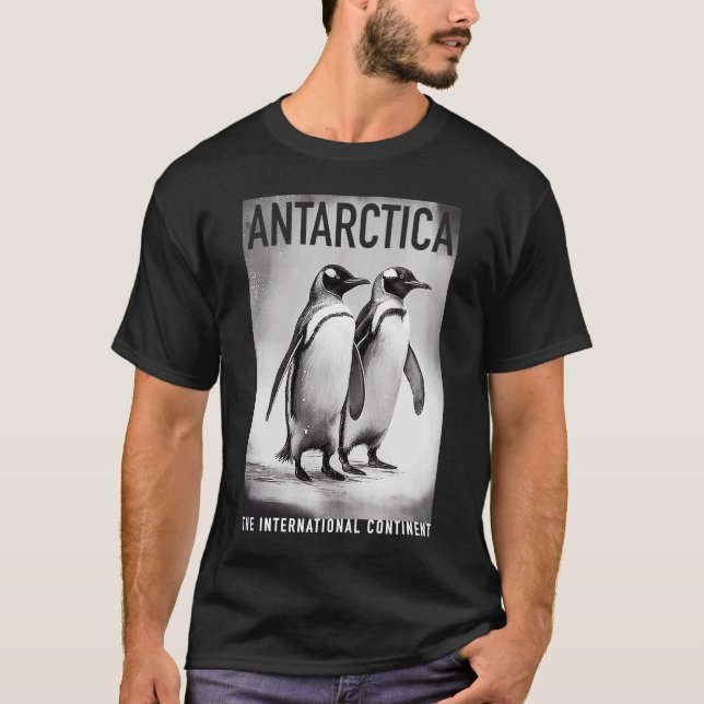 T-shirt Pingouins De L'Antarctique Sur Le Continent Intern (Devant)