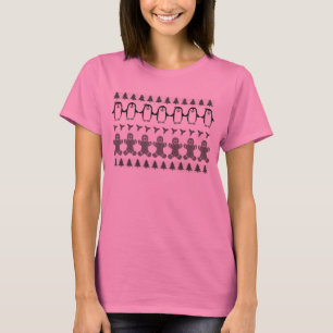 T-shirt Pingouins et pain d'épices Hommes Motif de Noël