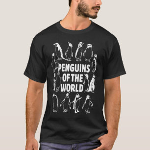 T-shirt Pingouins Jeunes Du Monde, Animaux Drôle Mignonnes