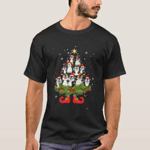 T-shirt Pingouins lumières des arbres de Noël Funky Sant