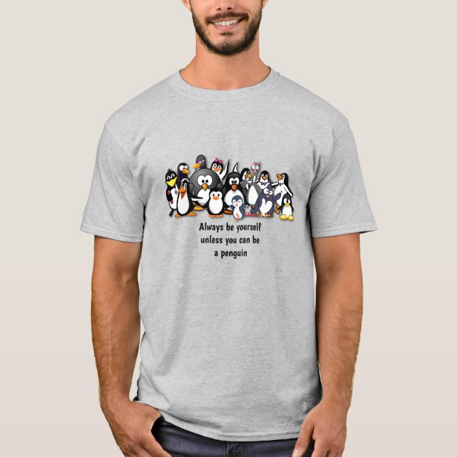 T-shirt Pingouins mignons animés (Devant)
