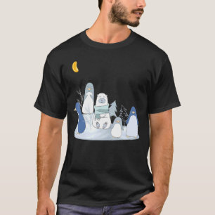T-shirt Pingouins Ours Polaire Pop Art mignon Vintage Ugly
