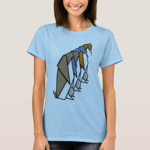 T-shirt Pingouins Patterend Papier Origami