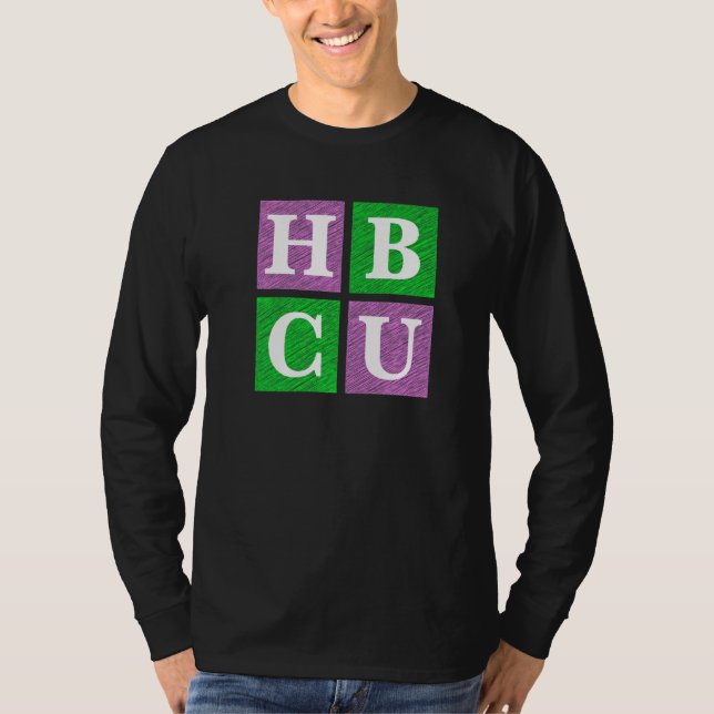 T-shirt Pink and Green HBCU Block Letters   (Devant)