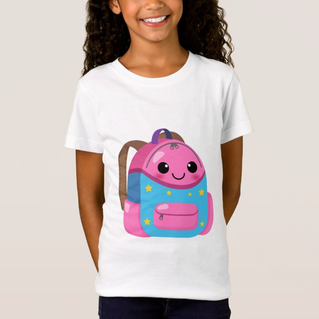 T-Shirt Pink Back Pack pour votre fille (Devant)