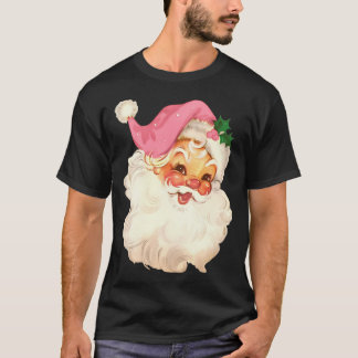 T-shirt Pink du Père Noël rétro