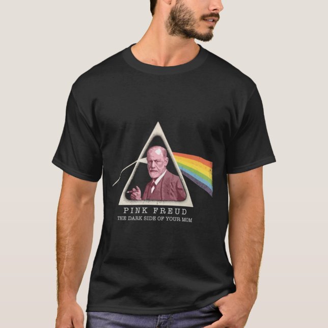 T-shirt Pink Freud Dark Side De Votre Maman (Devant)